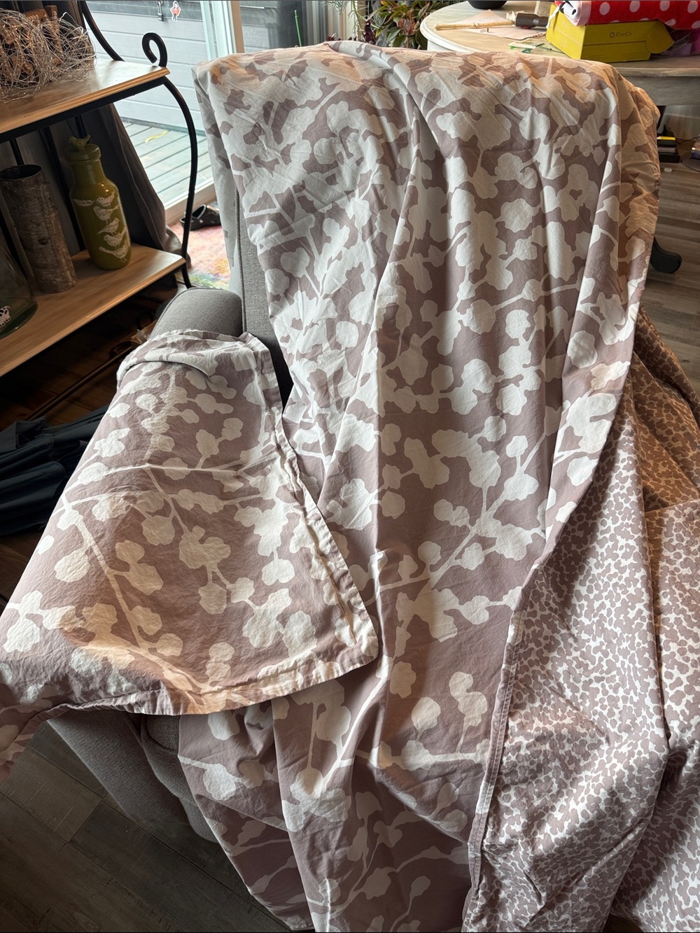 Style & Co. Floral-Print Duvet Cover in Lavender & White